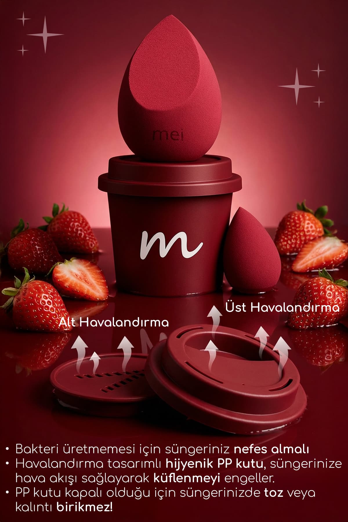 اسفنج آرایشی mei غیرجاذب کرمپودر بهداشتی مدل Sponge Coffee Cup Merlot Pro 1 Mini اسفنج آرایشی mei غیرجاذب کرمپودر بهداشتی مدل Sponge Coffee Cup Merlot Pro 1 Mini