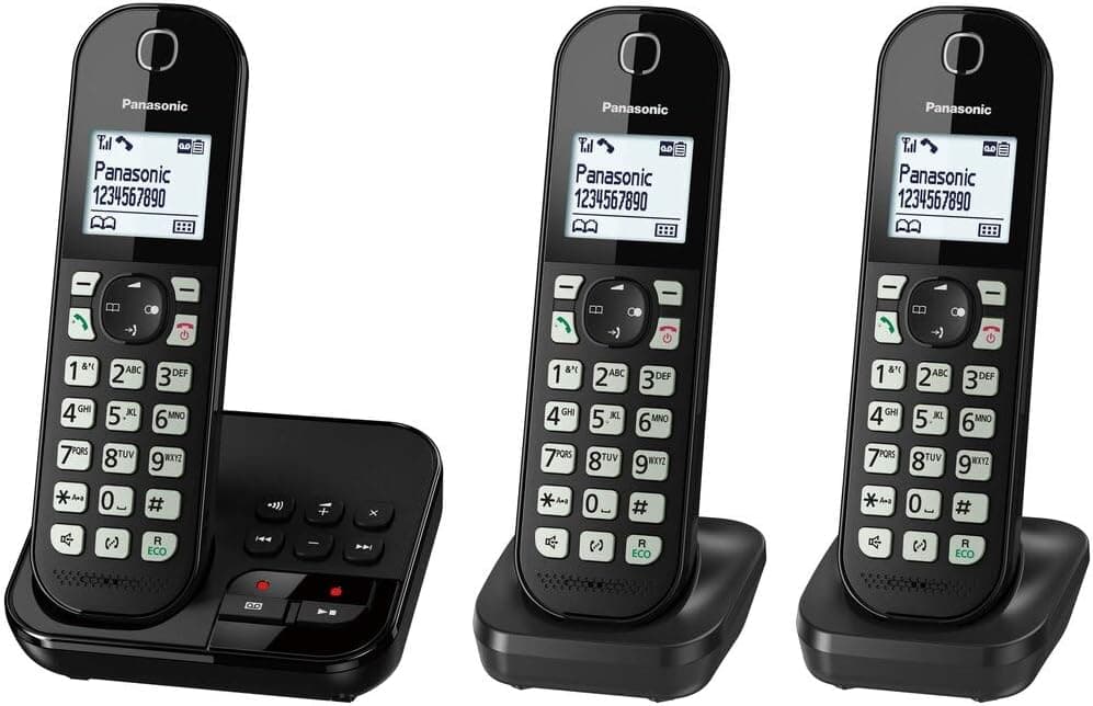 تلفن بیسیم Panasonic با نمایش شماره تماسگیرنده، مشکی مدل KX-TGC 463GB تلفن بیسیم Panasonic با نمایش شماره تماسگیرنده، مشکی مدل KX-TGC 463GB