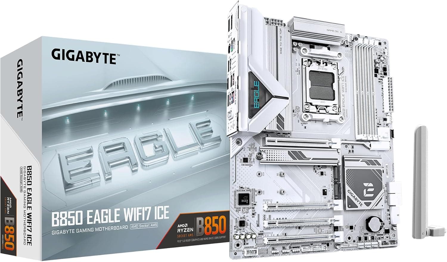 مادربرد GIGABYTE سوکت AMD AM5 فرم فاکتور ATX چیپست B850 مدل EAGLE WF7 ICE مادربرد GIGABYTE سوکت AMD AM5 فرم فاکتور ATX چیپست B850 مدل EAGLE WF7 ICE