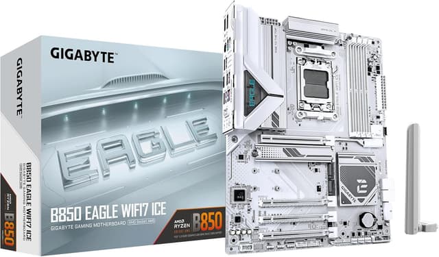 مادربرد GIGABYTE سوکت AMD AM5 فرم فاکتور ATX چیپست B850 مدل EAGLE WF7 ICE مادربرد GIGABYTE سوکت AMD AM5 فرم فاکتور ATX چیپست B850 مدل EAGLE WF7 ICE