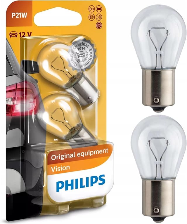 لامپ استوپ و سیگنال Philips مدل P21W 12 V بسته 2 تایی لامپ استوپ و سیگنال Philips مدل P21W 12 V بسته 2 تایی