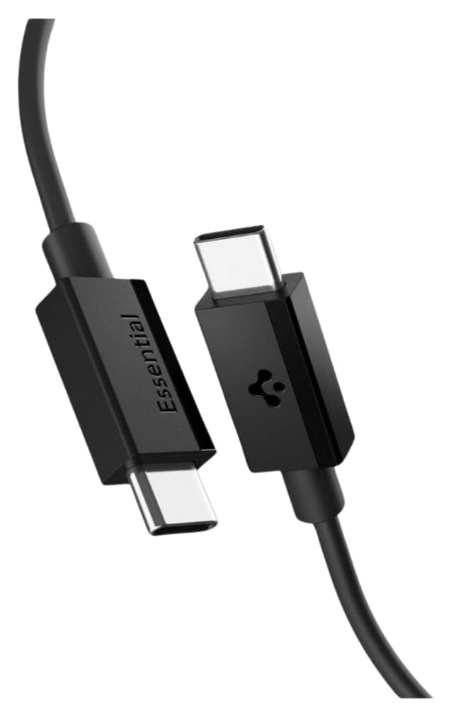 کابل USB-C به USB-C Spigen 1 متری 60W شارژ فوق سریع PPS 2.0 مشکی مدل ACA08718 کابل USB-C به USB-C Spigen 1 متری 60W شارژ فوق سریع PPS 2.0 مشکی مدل ACA08718
