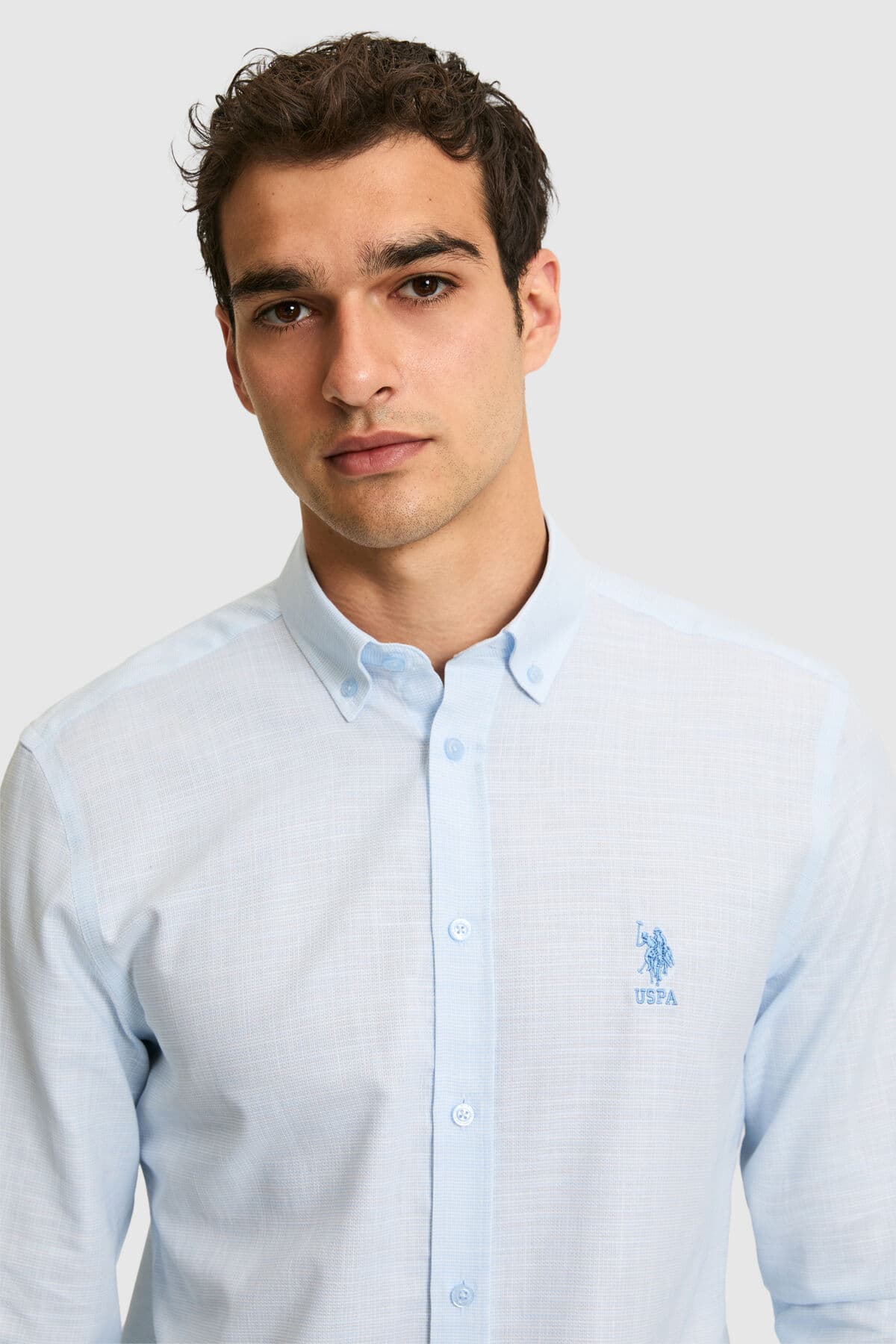 پیراهن مردانه U.S. Polo Assn. آستینبلند آبی روشن مدل 50324718-VR003 پیراهن مردانه U.S. Polo Assn. آستینبلند آبی روشن مدل 50324718-VR003