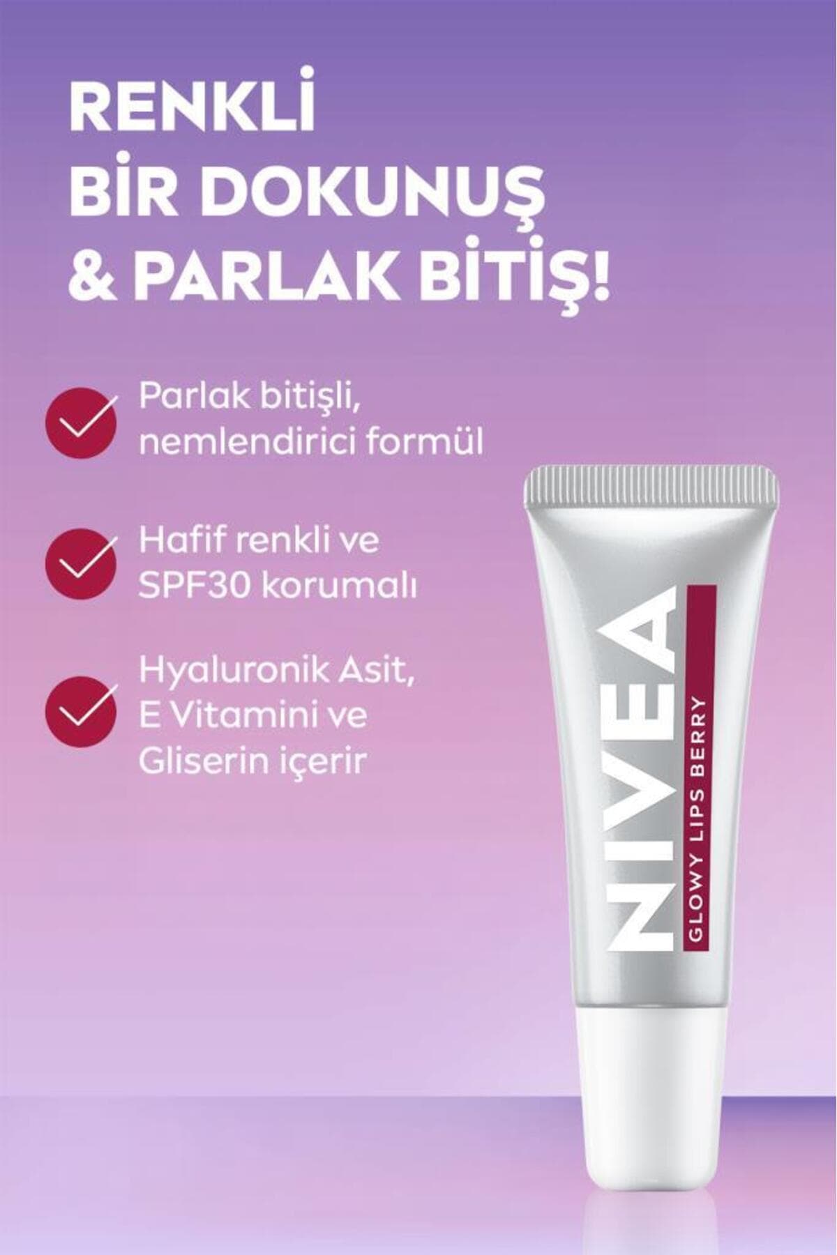برق لب مرطوبکننده NIVEA Glowy Lips بری SPF30 حاوی اسید هیالورونیک و گلیسیرین 10 ml برق لب مرطوبکننده NIVEA Glowy Lips بری SPF30 حاوی اسید هیالورونیک و گلیسیرین 10 ml