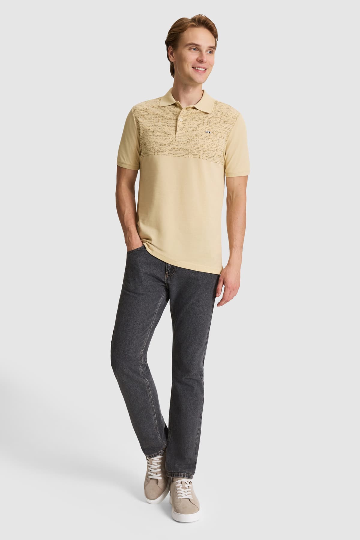 تیشرت مردانه U.S. Polo Assn. بژ فیت معمولی یقه پولو مدل 50326985-VR011 تیشرت مردانه U.S. Polo Assn. بژ فیت معمولی یقه پولو مدل 50326985-VR011