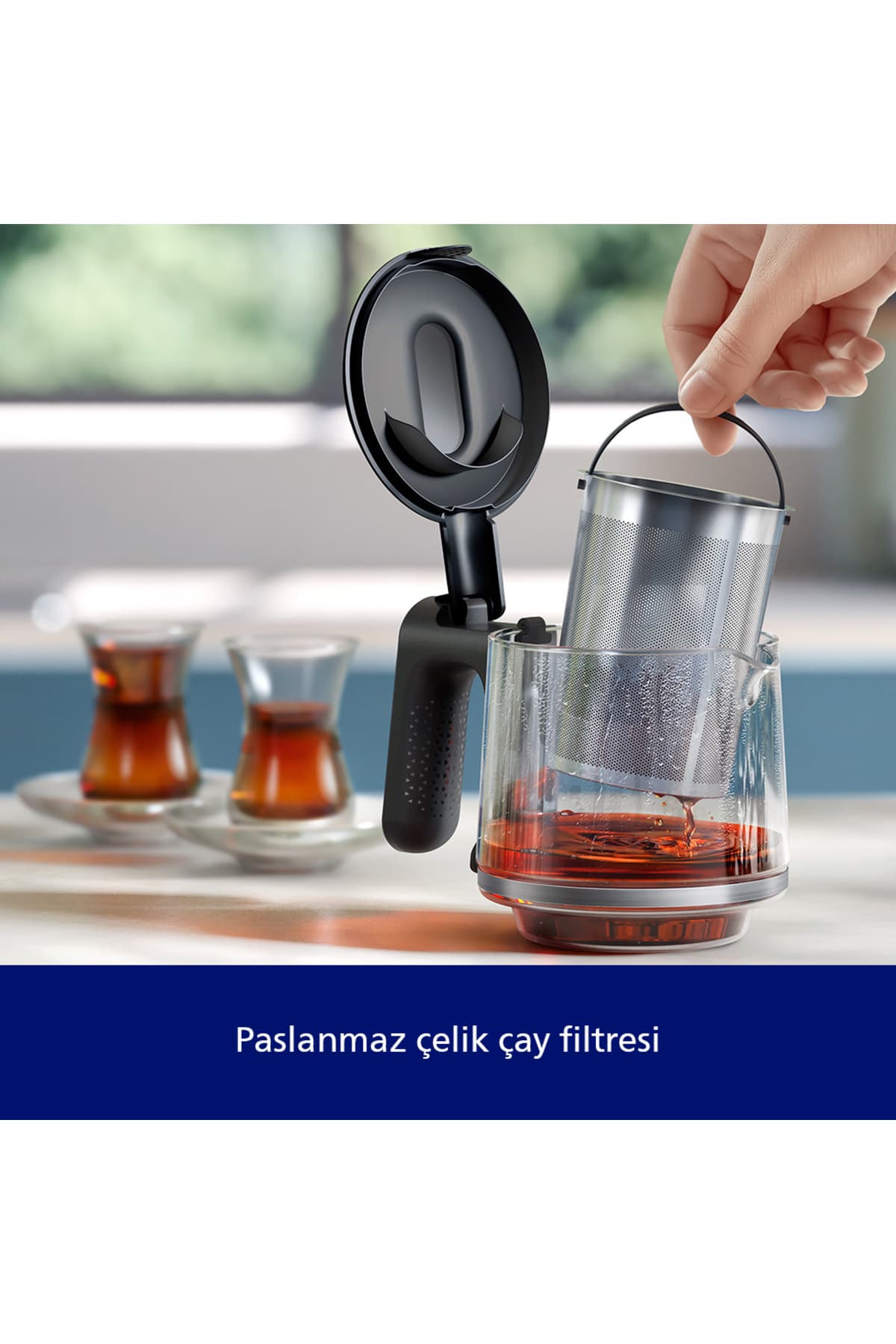 چایساز Philips 5000 Serisi، 2.2 Litre، 1900W، تهیه چای و آب غذای کودک، مدل HD7360/00 چایساز Philips 5000 Serisi، 2.2 Litre، 1900W، تهیه چای و آب غذای کودک، مدل HD7360/00