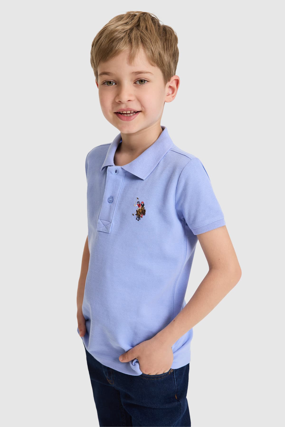 تیشرت پسرانه U.S. Polo Assn. یقه پولو ساده اسطوخودوسی مدل 50325608-VR245 تیشرت پسرانه U.S. Polo Assn. یقه پولو ساده اسطوخودوسی مدل 50325608-VR245