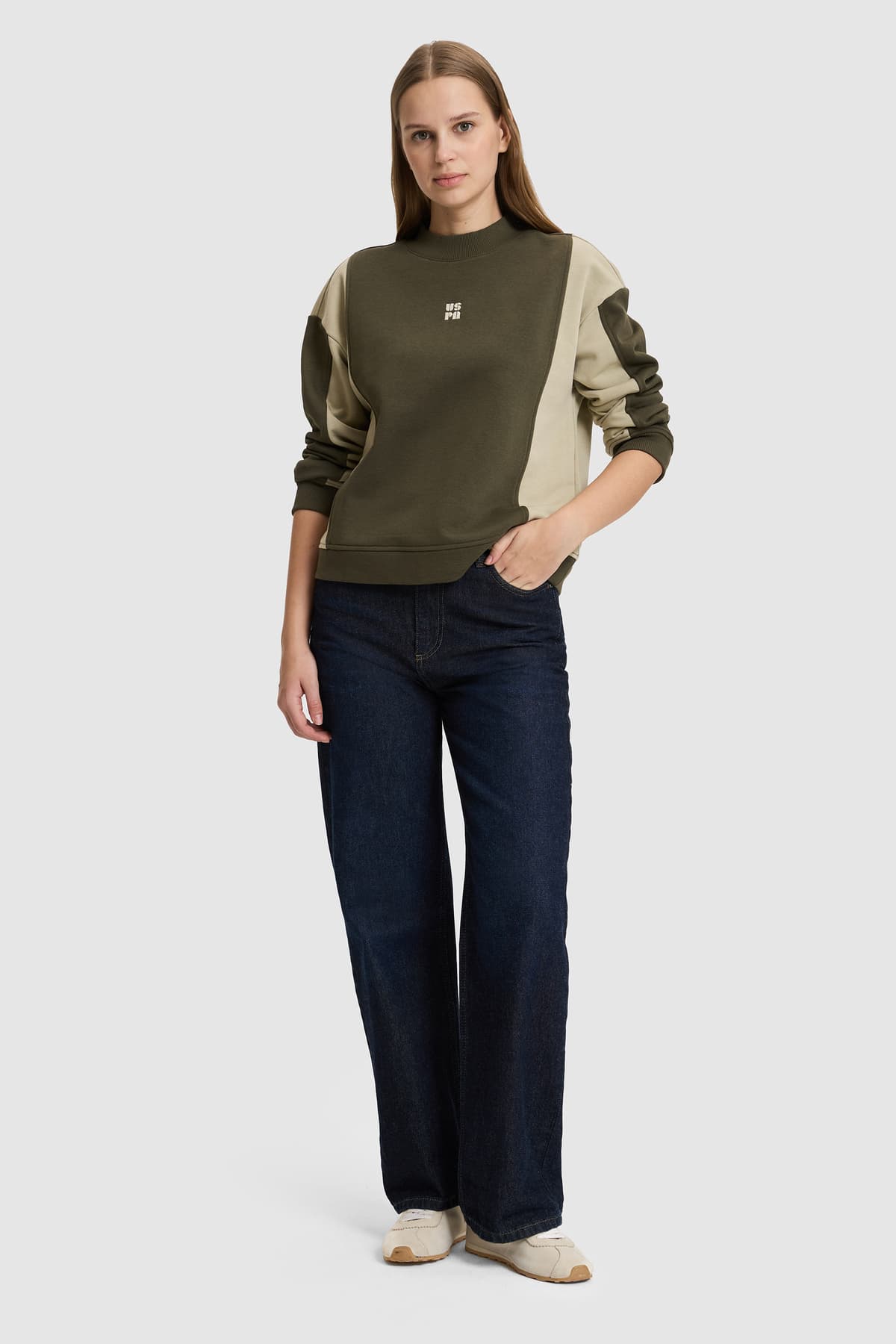 سوئیشرت زنانه U.S. Polo Assn. خاکی تیره مدل 50329014-VR111 سوئیشرت زنانه U.S. Polo Assn. خاکی تیره مدل 50329014-VR111