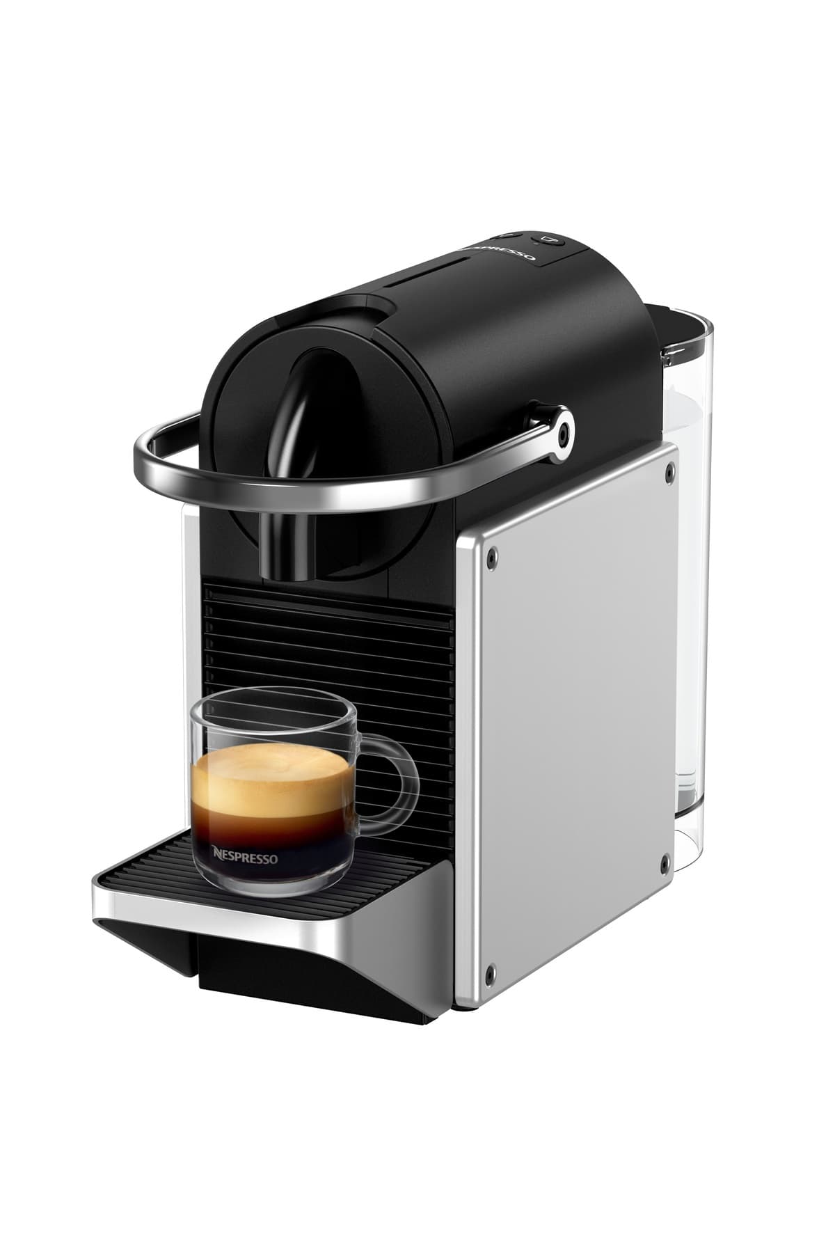 قهوهساز Nespresso نقرهای مدل D62 Pixie قهوهساز Nespresso نقرهای مدل D62 Pixie