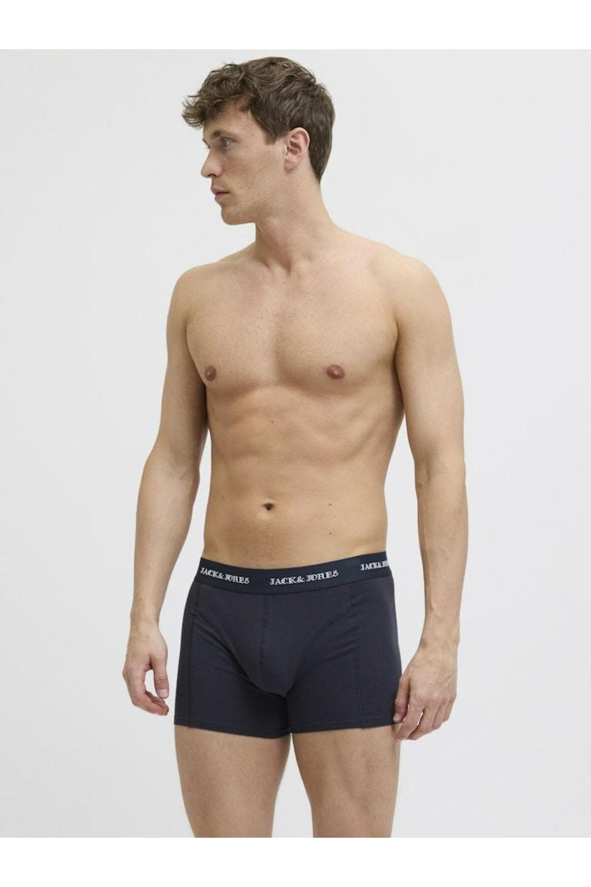 باکسر مردانه Jack & Jones پک 3 تایی Mıles Solıd مدل 12281994 باکسر مردانه Jack & Jones پک 3 تایی Mıles Solıd مدل 12281994