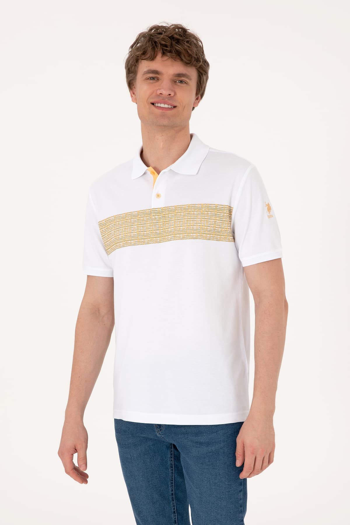 تیشرت مردانه U.S. Polo Assn. فیت معمولی یقه پولو سفید مدل 50306812-VR049 تیشرت مردانه U.S. Polo Assn. فیت معمولی یقه پولو سفید مدل 50306812-VR049