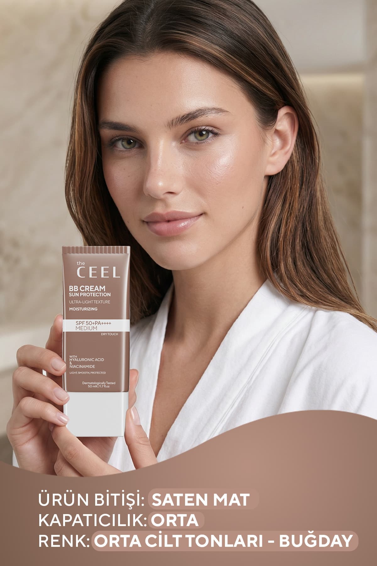 کرم BB The Ceel رنگ متوسط با SPF 50+ PA++++ ضد لک آبرسان 50 ml کرم BB The Ceel رنگ متوسط با SPF 50+ PA++++ ضد لک آبرسان 50 ml