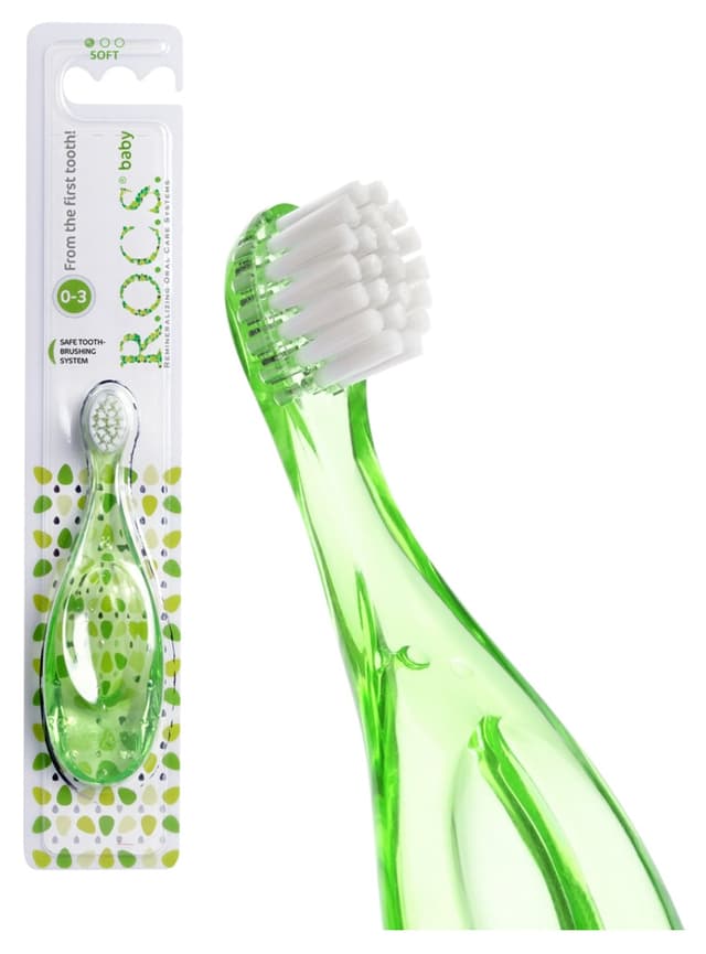 مسواک نوزاد R.O.C.S. سبز Rocs Baby برای 0-3 سال مسواک نوزاد R.O.C.S. سبز Rocs Baby برای 0-3 سال