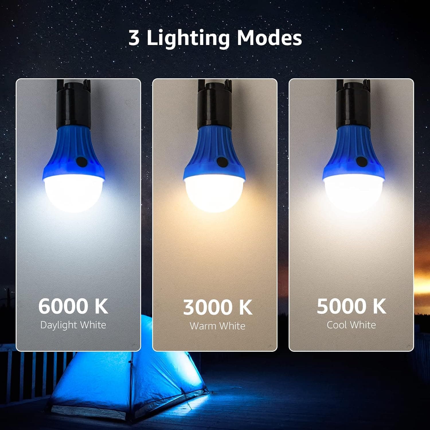 چراغ کمپینگ LED چهارعددی Lepro با باتری AAA و قلاب آویز چراغ کمپینگ LED چهارعددی Lepro با باتری AAA و قلاب آویز