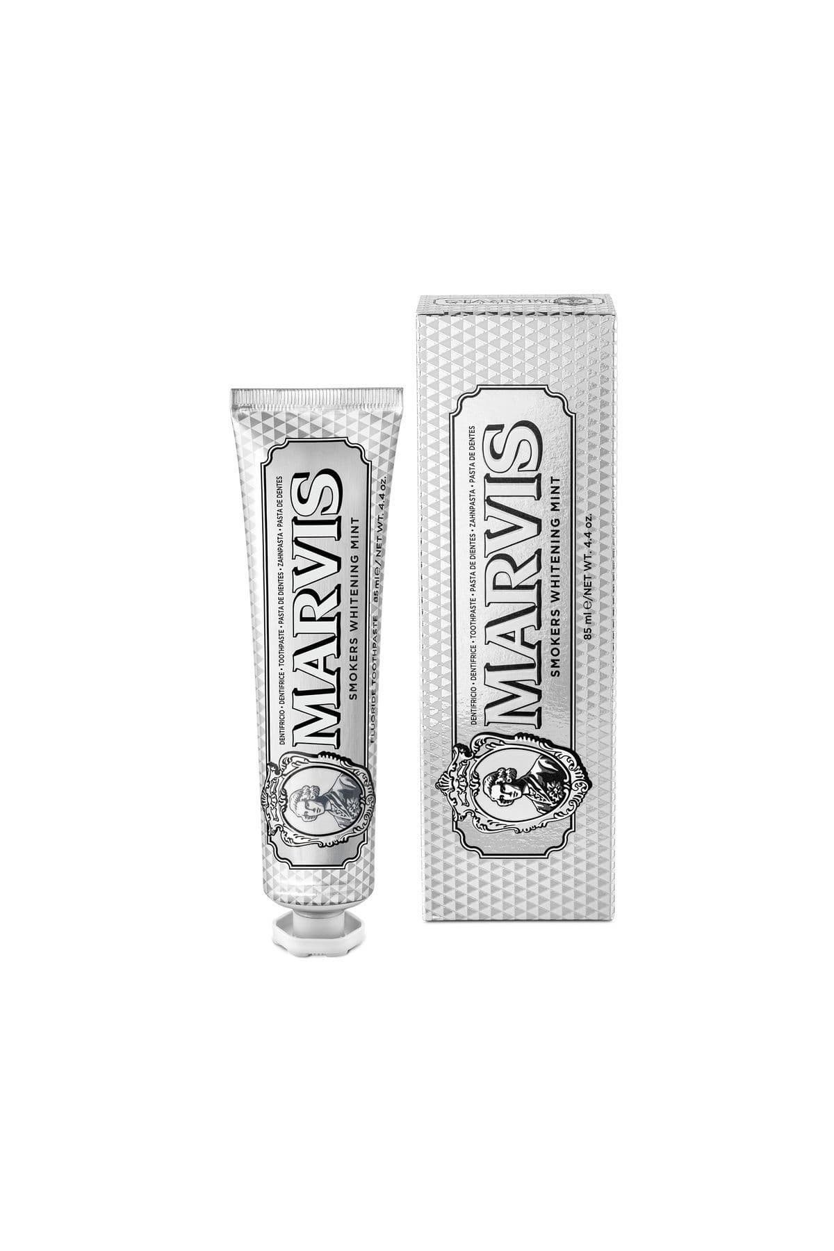 خمیردندان Marvis Smokers Whitening Mint سفیدکننده مخصوص افراد سیگاری 85 ml خمیردندان Marvis Smokers Whitening Mint سفیدکننده مخصوص افراد سیگاری 85 ml