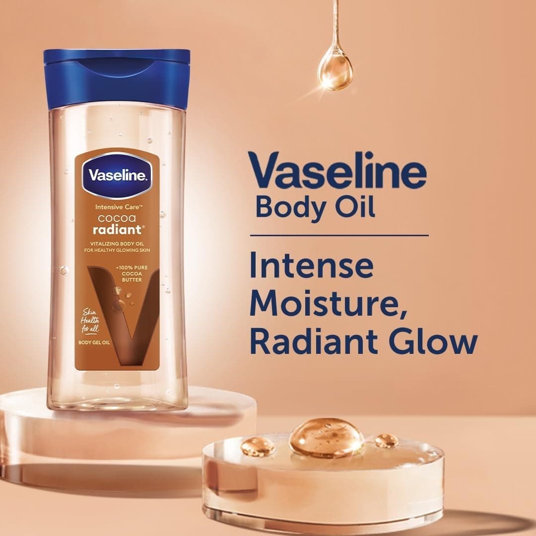 روغن بدن Vaseline با کره کاکائو Intensive Care Cocoa Radiant 200 ml روغن بدن Vaseline با کره کاکائو Intensive Care Cocoa Radiant 200 ml