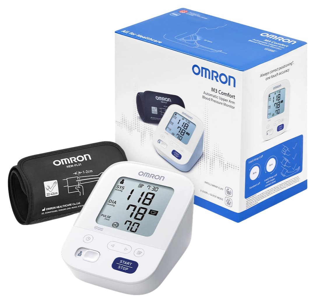 فشارسنج بازویی Omron با باتری و قابلیت استفاده آسان مدل M3 Comfort فشارسنج بازویی Omron با باتری و قابلیت استفاده آسان مدل M3 Comfort