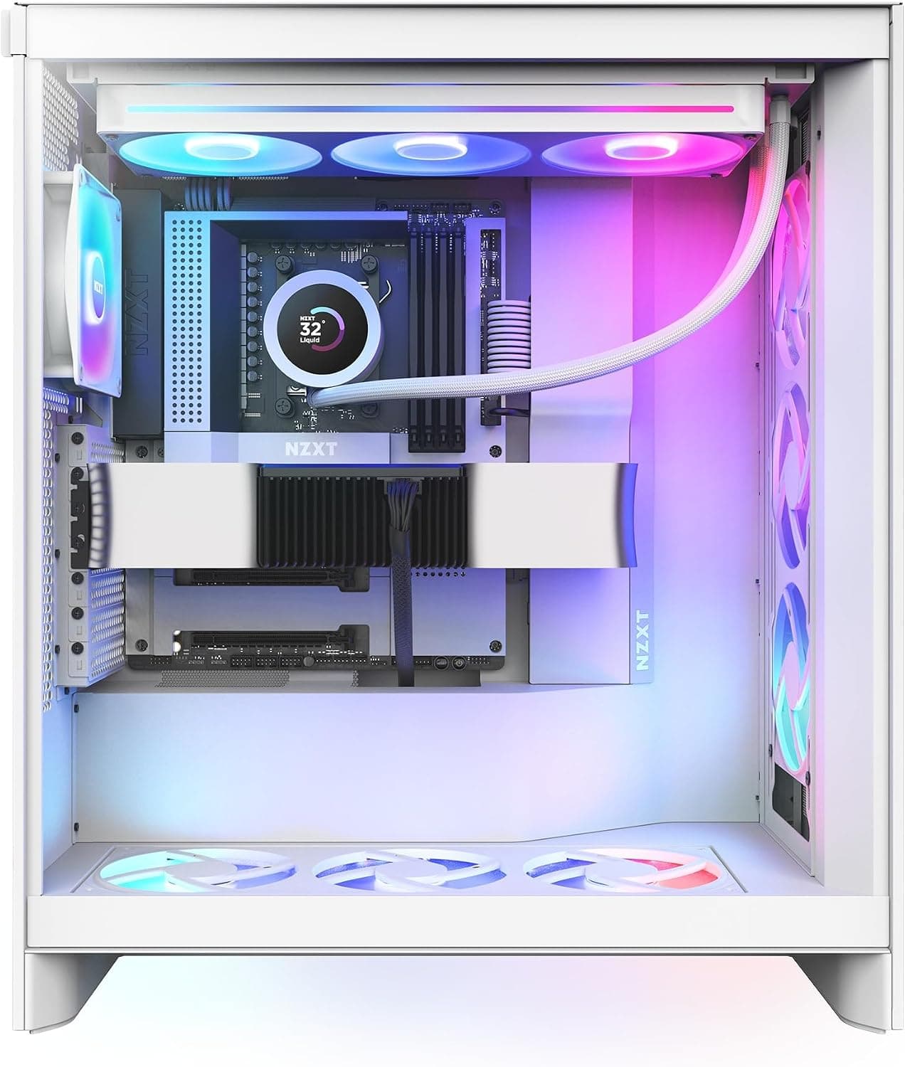 خنککننده مایع پردازنده NZXT سفید 360mm مدل Kraken Plus 360 RGB خنککننده مایع پردازنده NZXT سفید 360mm مدل Kraken Plus 360 RGB