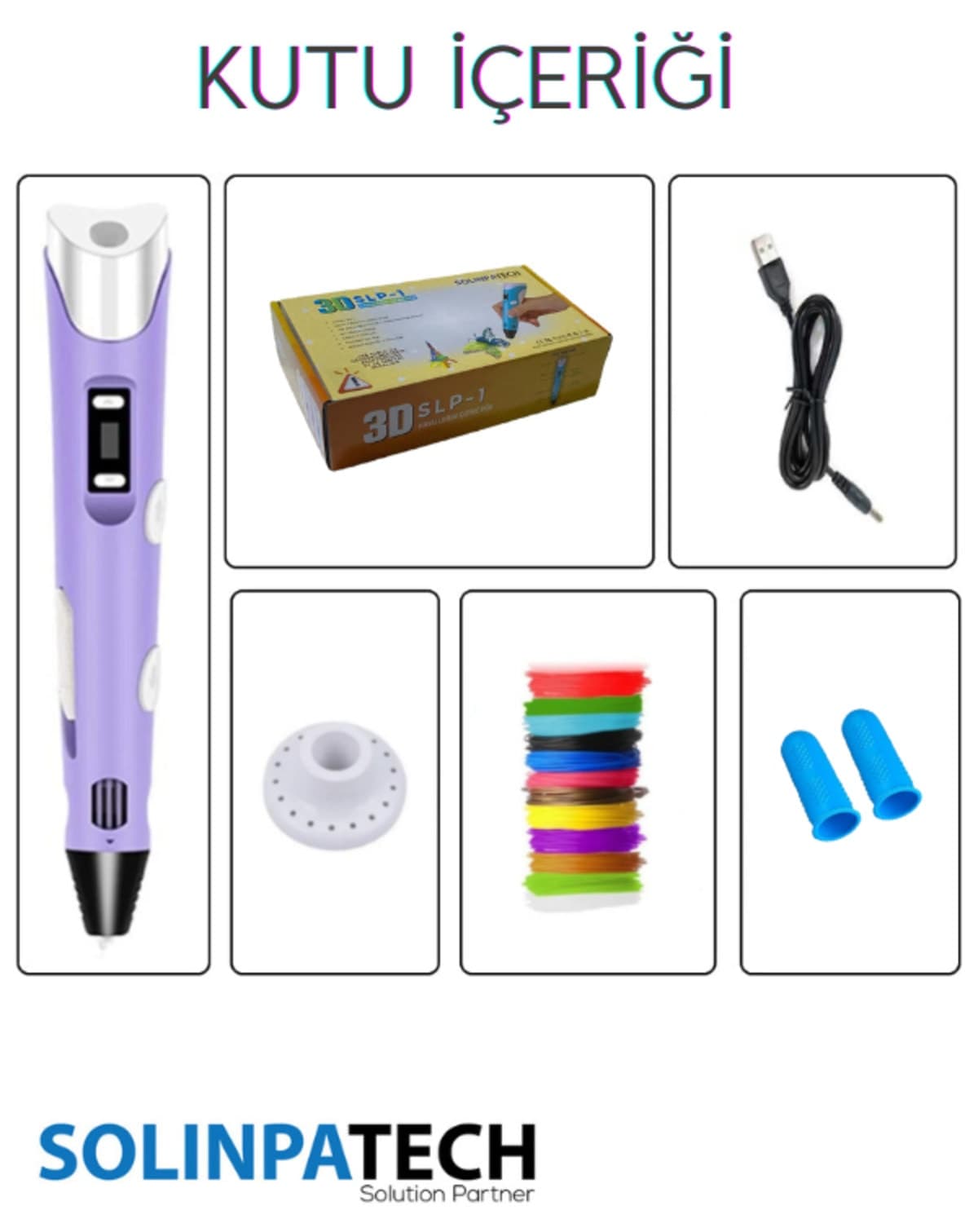 قلم سه بعدی SolinpaTech مدل MOR چندرنگ همراه با ۵۹ متر فیلامنت و کابل USB قلم سه بعدی SolinpaTech مدل MOR چندرنگ همراه با ۵۹ متر فیلامنت و کابل USB