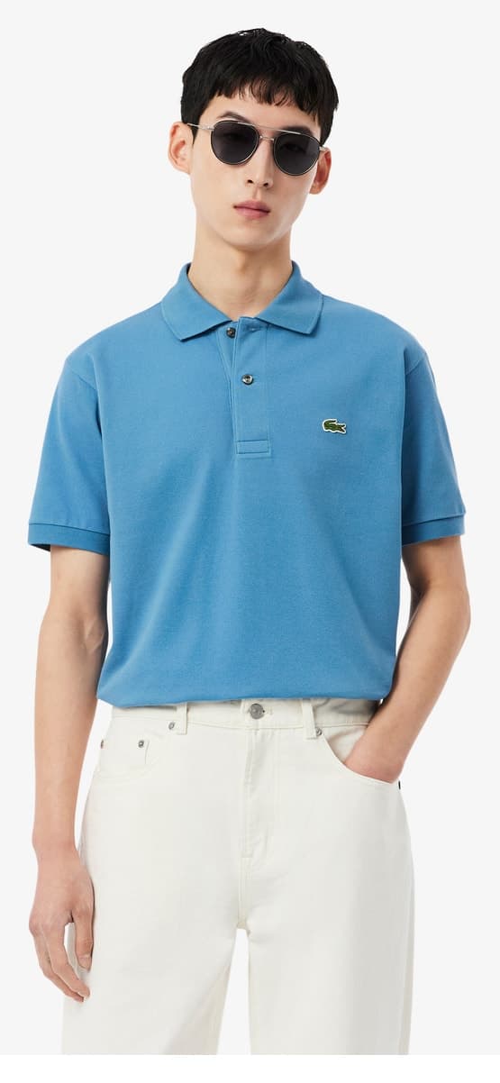پولوشرت مردانه Lacoste آبی فیت کلاسیک مدل L.12.12 پولوشرت مردانه Lacoste آبی فیت کلاسیک مدل L.12.12