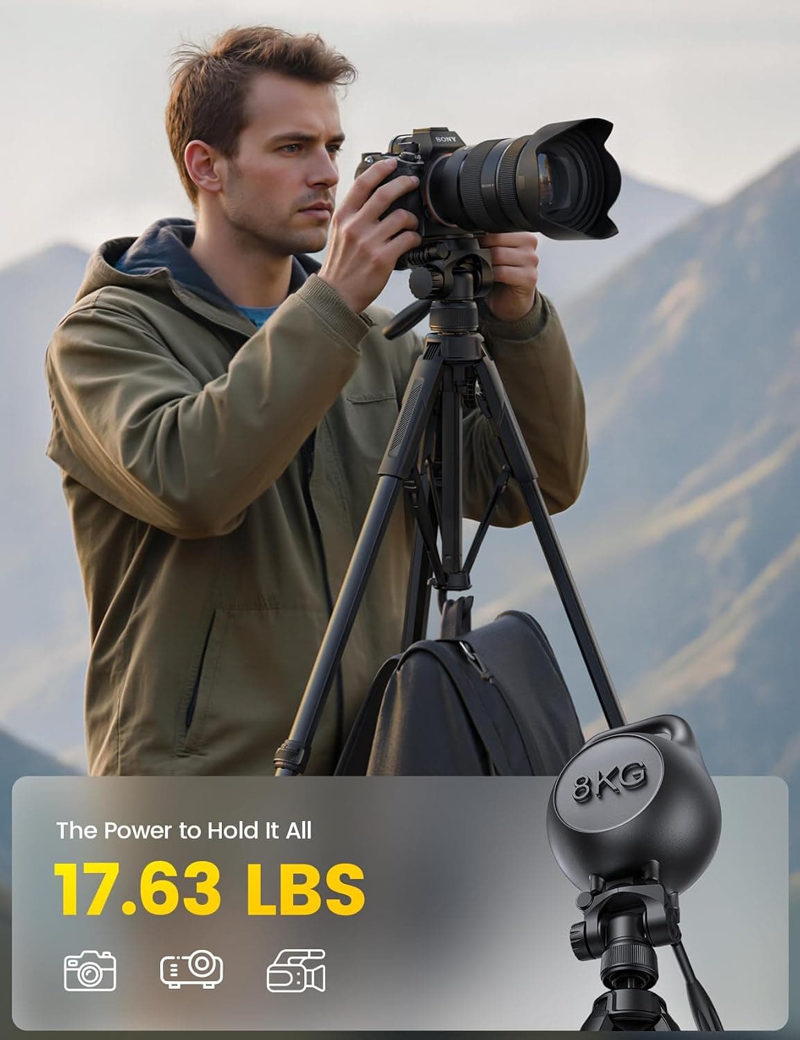 سهپایه دوربین Lamicall 170cm با استقرار سریع پایهها سهپایه دوربین Lamicall 170cm با استقرار سریع پایهها