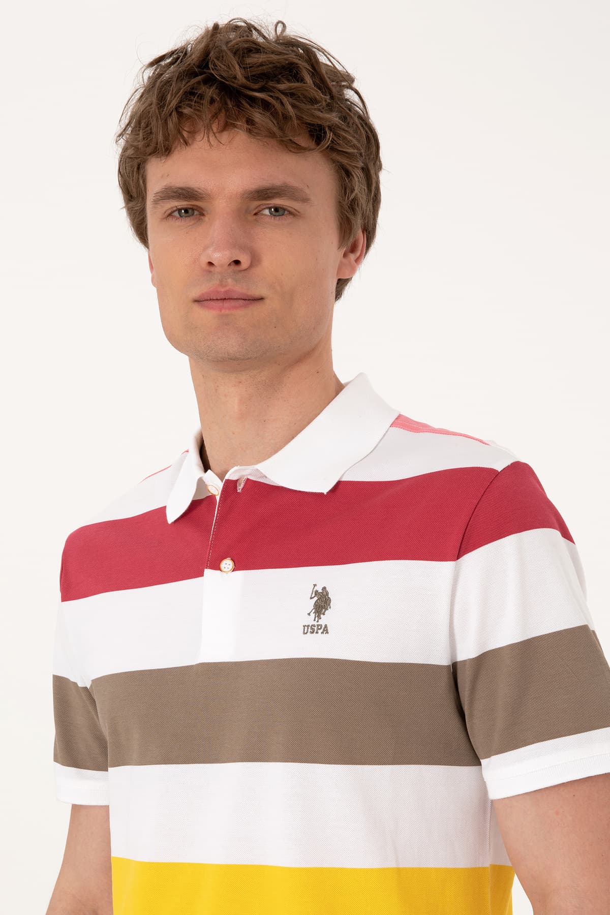 تیشرت مردانه U.S. Polo Assn. یقه پولو فیت معمولی قهوهای روشن مدل 50299945-VR052 تیشرت مردانه U.S. Polo Assn. یقه پولو فیت معمولی قهوهای روشن مدل 50299945-VR052