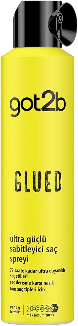 اسپری حالتدهنده موی got2b مدل Glued Ultra Güçlü 300mL اسپری حالتدهنده موی got2b مدل Glued Ultra Güçlü 300mL