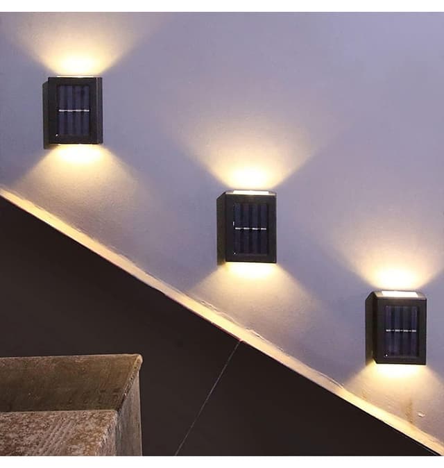 چراغ دیواری خورشیدی باغچه LED دوطرفه ROBEVE چراغ دیواری خورشیدی باغچه LED دوطرفه ROBEVE