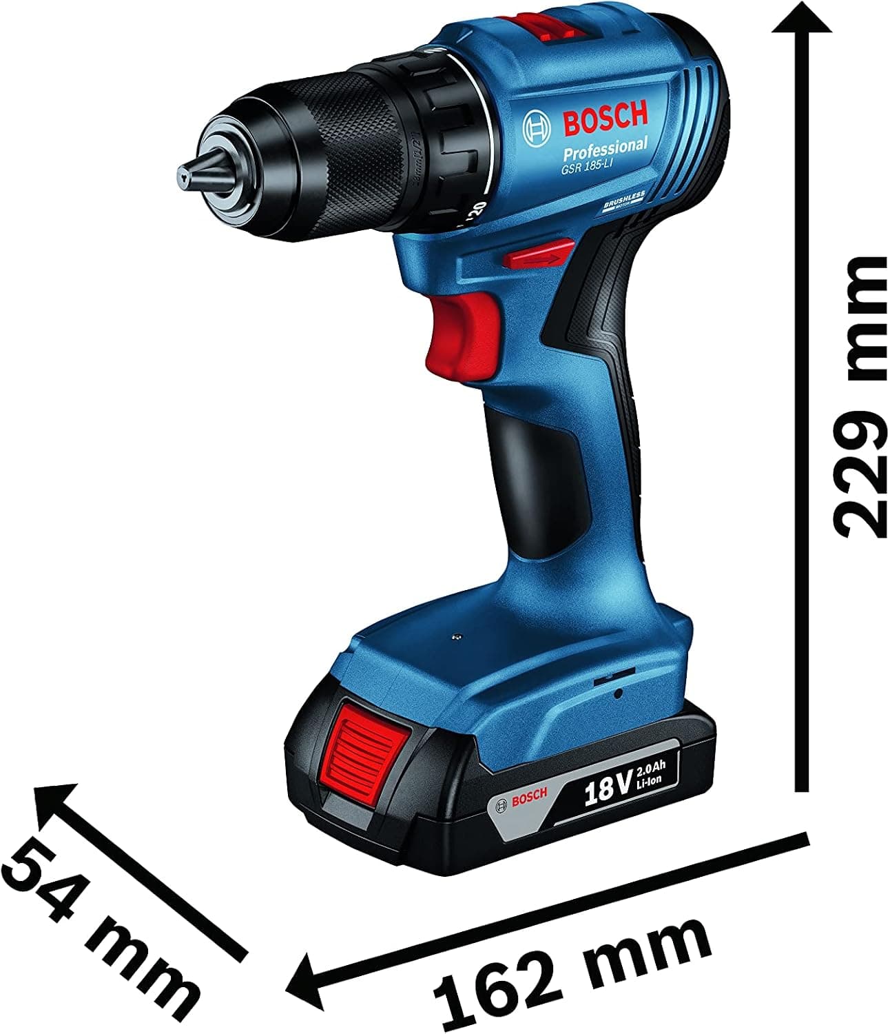 دریل پیچگوشتی شارژی BOSCH PROFESSIONAL مدل GSR 185-LI دریل پیچگوشتی شارژی BOSCH PROFESSIONAL مدل GSR 185-LI