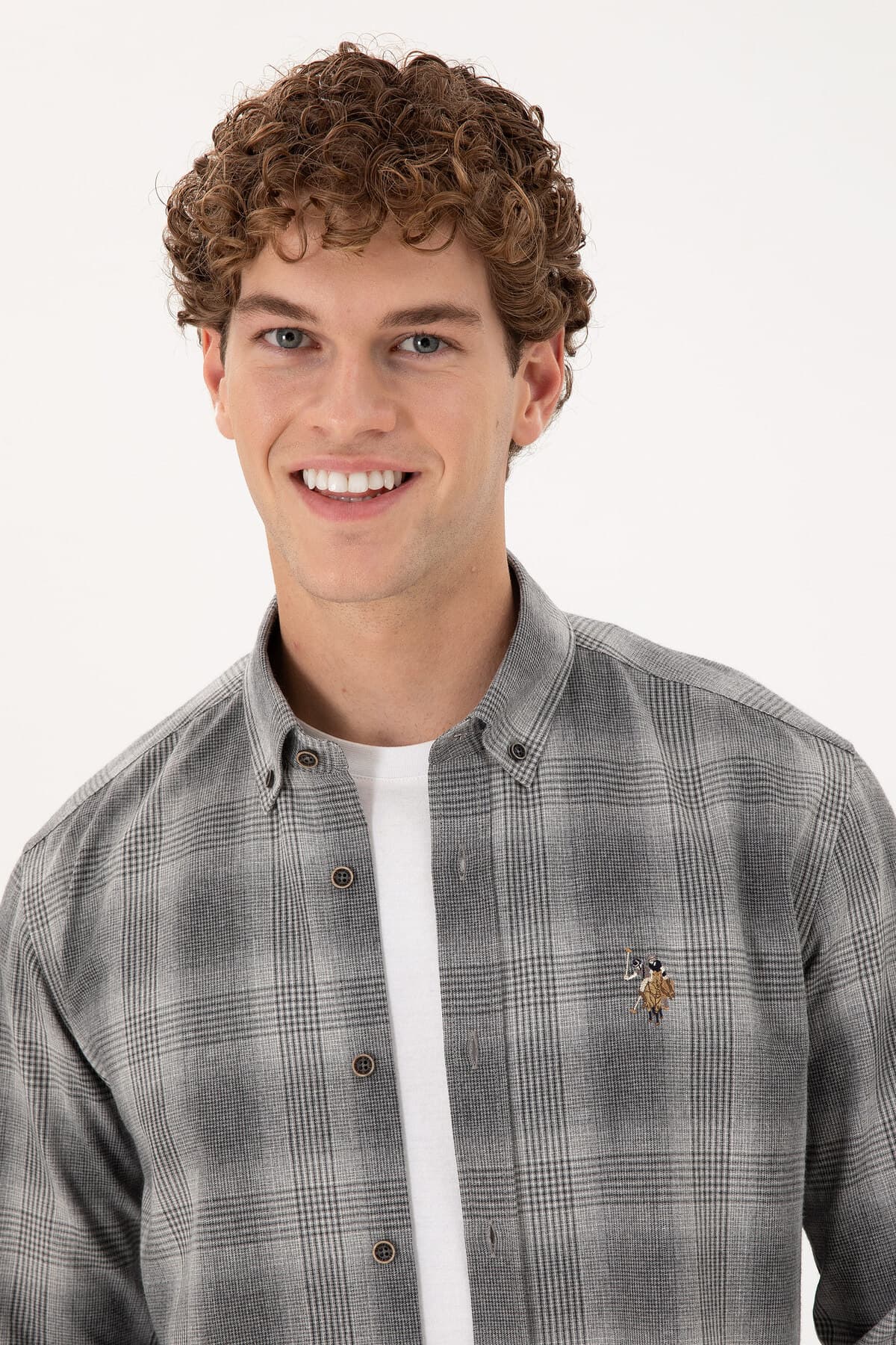پیراهن مردانه آستینبلند خاکستری U.S. Polo Assn. مدل 50291383-VR024 پیراهن مردانه آستینبلند خاکستری U.S. Polo Assn. مدل 50291383-VR024