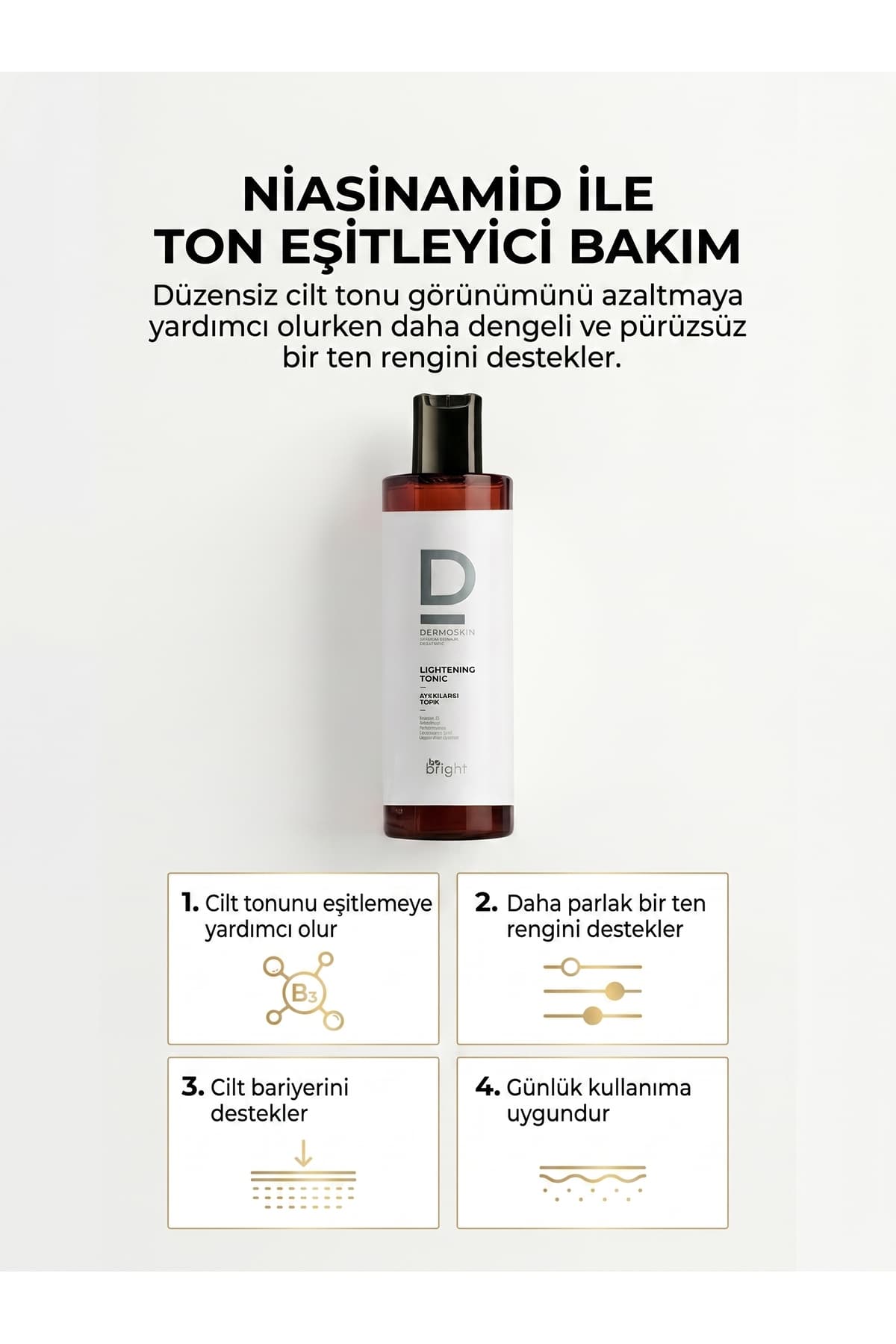 تونیک روشنکننده Dermoskin Be Bright جمعکننده منافذ و ضدلک با اسید هیالورونیک 200 ml تونیک روشنکننده Dermoskin Be Bright جمعکننده منافذ و ضدلک با اسید هیالورونیک 200 ml