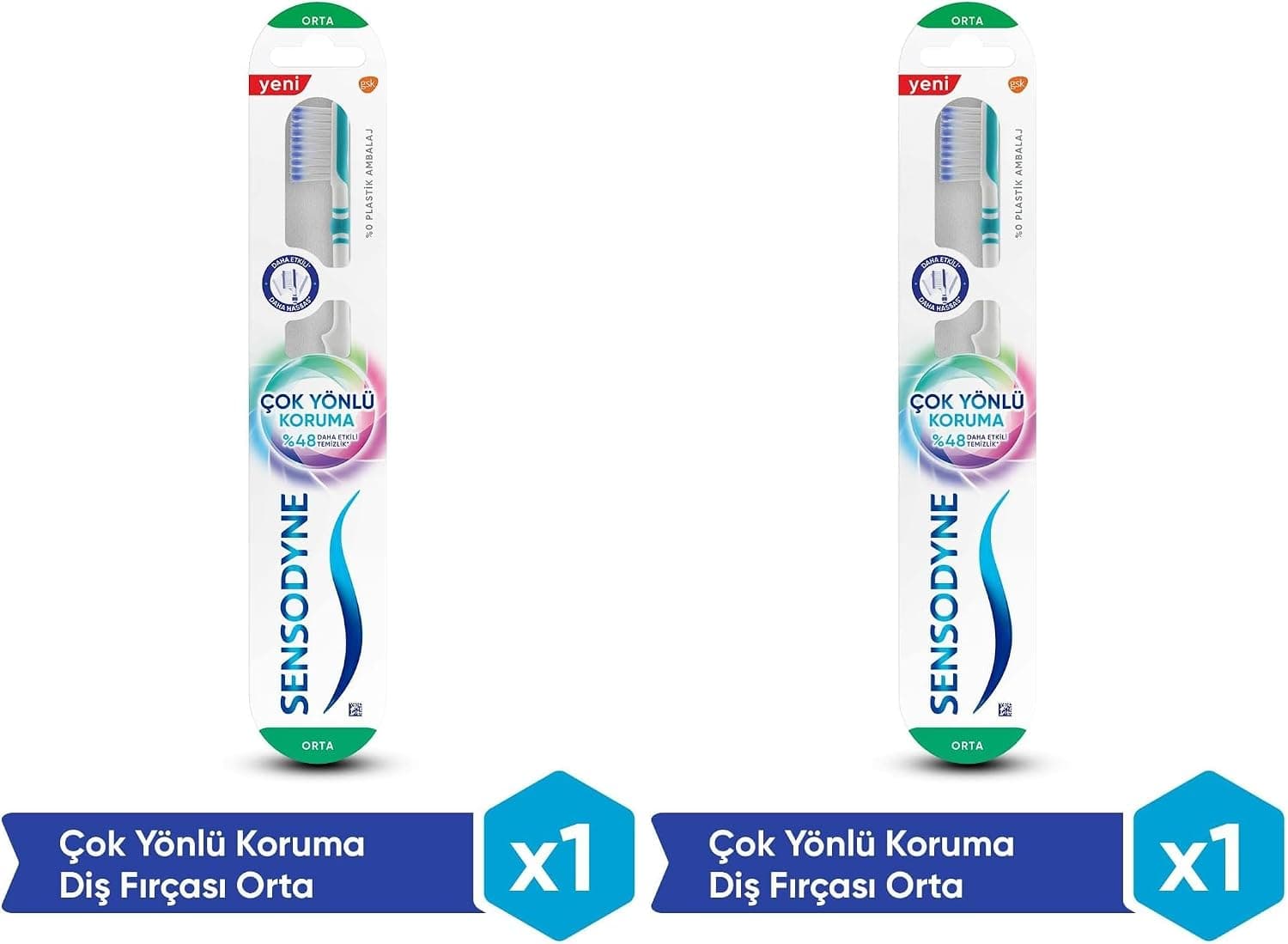 مسواک Sensodyne محافظت چندمنظوره با برس متوسط مسواک Sensodyne محافظت چندمنظوره با برس متوسط