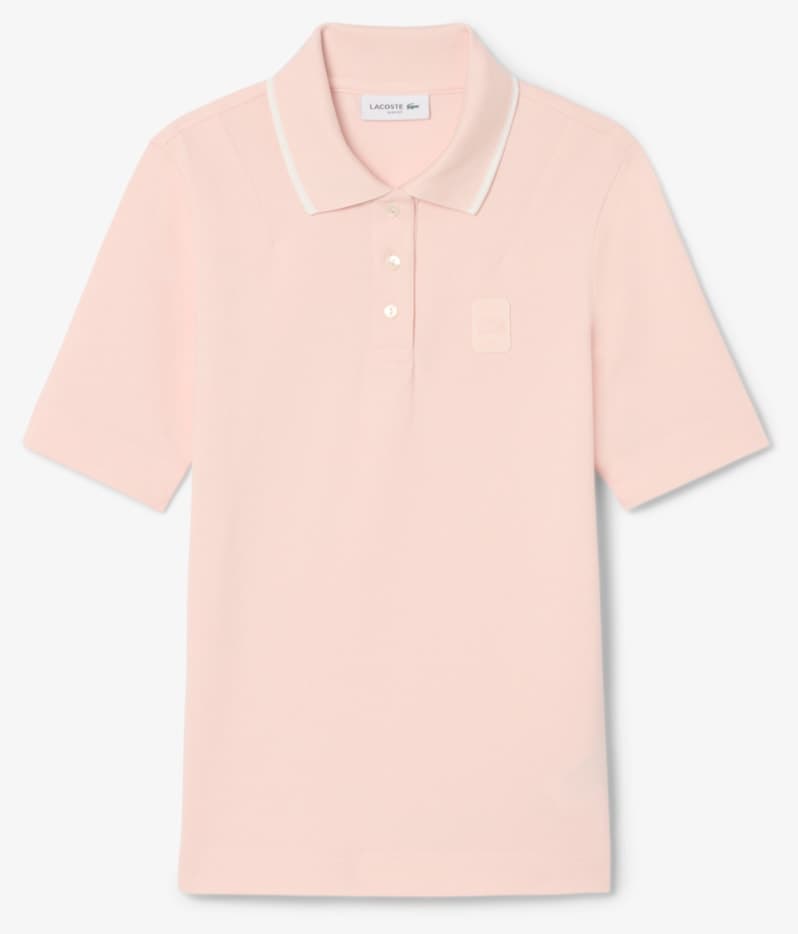 پولو زنانه Lacoste فیت اسلیم صورتی پولو زنانه Lacoste فیت اسلیم صورتی
