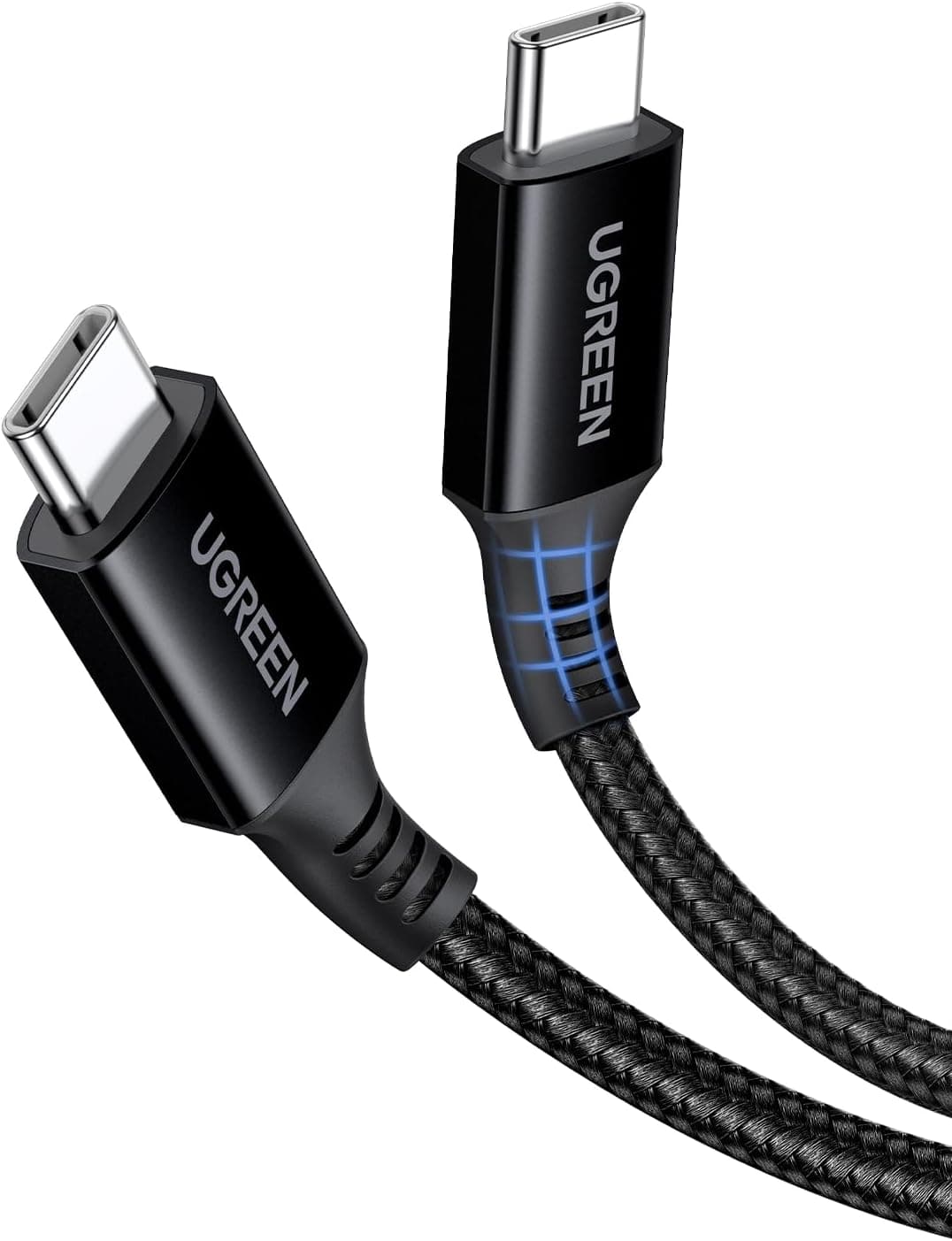 کابل UGREEN USB C به USB C 3 متری 100 وات شارژ سریع بافته کابل UGREEN USB C به USB C 3 متری 100 وات شارژ سریع بافته