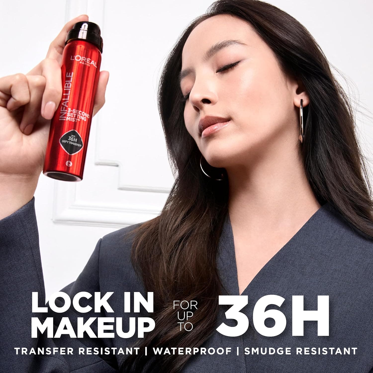 اسپری تثبیت کننده آرایش L'Oreal Paris مدل Infallible 3-Second شفاف 1.76 oz اسپری تثبیت کننده آرایش L'Oreal Paris مدل Infallible 3-Second شفاف 1.76 oz