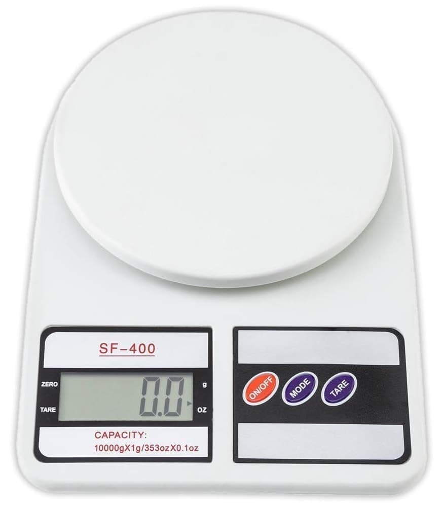 ترازوی آشپزخانه Btag با نمایشگر دیجیتال ظرفیت 10Kg × 1gms مدل SF 400 کد SF_400_WHT ترازوی آشپزخانه Btag با نمایشگر دیجیتال ظرفیت 10Kg × 1gms مدل SF 400 کد SF_400_WHT