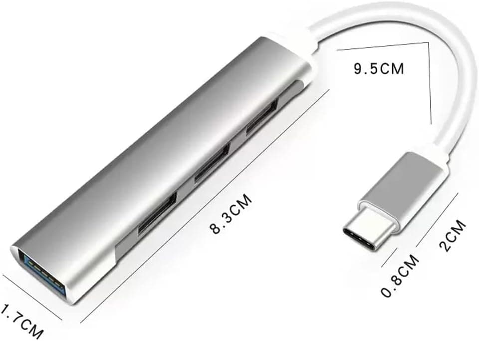 آداپتور هاب Type-c به USB چهارپورته coverzone سازگار با Macbook آداپتور هاب Type-c به USB چهارپورته coverzone سازگار با Macbook
