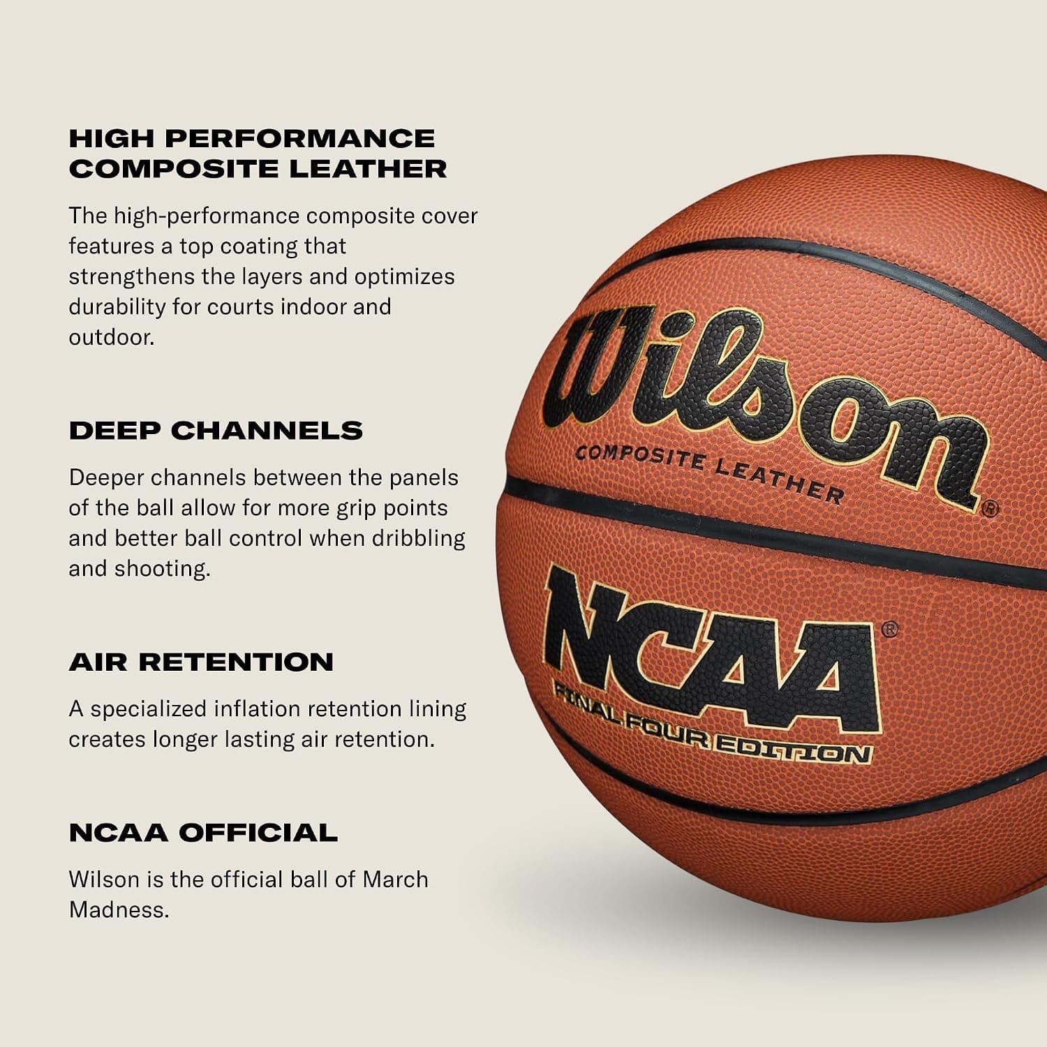 توپ بسکتبال Wilson مدل NCAA Final Four Edition توپ بسکتبال Wilson مدل NCAA Final Four Edition
