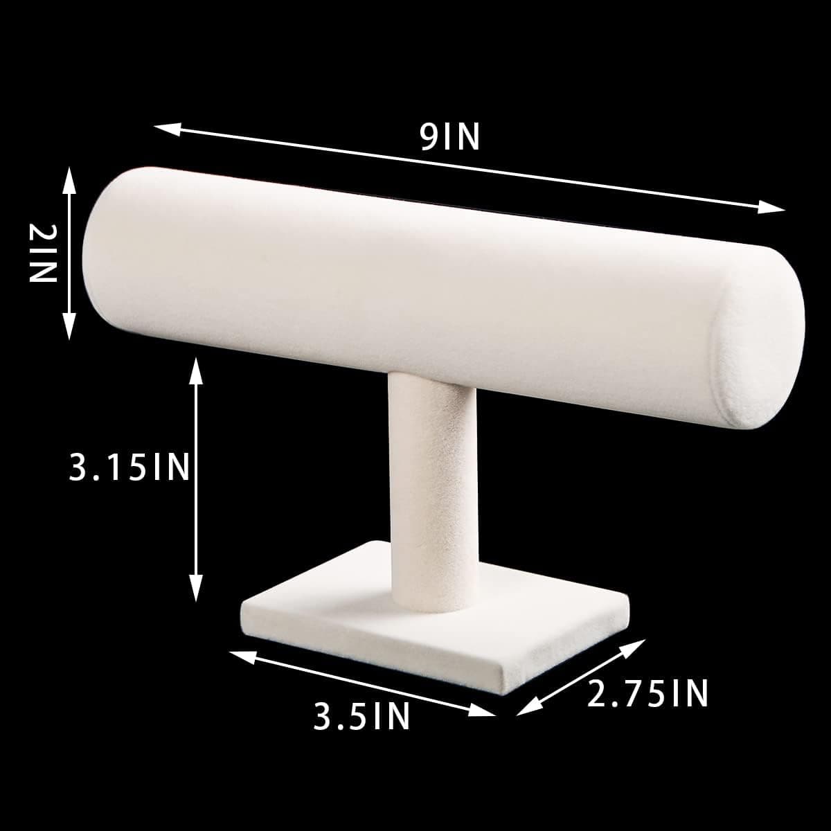 استند نمایش و نظمدهنده دستبند Pangkeep مخملی بژ T-bar استند نمایش و نظمدهنده دستبند Pangkeep مخملی بژ T-bar