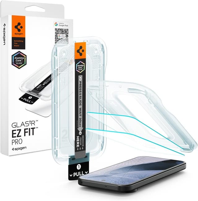 محافظ صفحه نمایش Spigen GLAStR EZ Fit Pro برای Pixel 11 Pro XL با سختی 10H+ 2 Pack محافظ صفحه نمایش Spigen GLAStR EZ Fit Pro برای Pixel 11 Pro XL با سختی 10H+ 2 Pack
