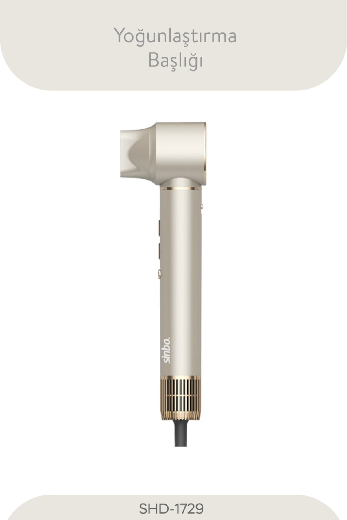 استایلر چندکاره Sinbo Pro Compact 5in1 با موتور BLDC مدل SHD-1729 طلایی براق استایلر چندکاره Sinbo Pro Compact 5in1 با موتور BLDC مدل SHD-1729 طلایی براق