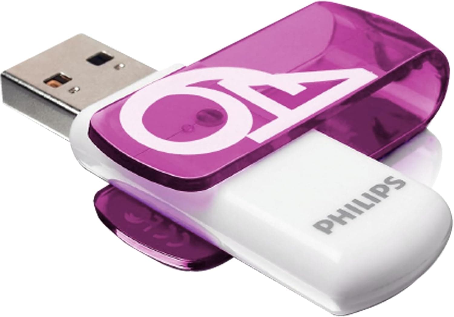 فلش مموری PHILIPS Vivid Edition با درب چرخشی 64 GB USB 2.0 فلش مموری PHILIPS Vivid Edition با درب چرخشی 64 GB USB 2.0