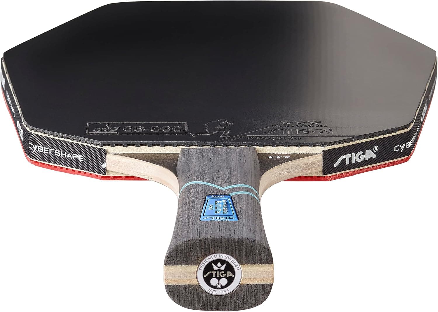راکت پینگپنگ STIGA YONEX Cybershape سهستاره با طراحی ششضلعی راکت پینگپنگ STIGA YONEX Cybershape سهستاره با طراحی ششضلعی
