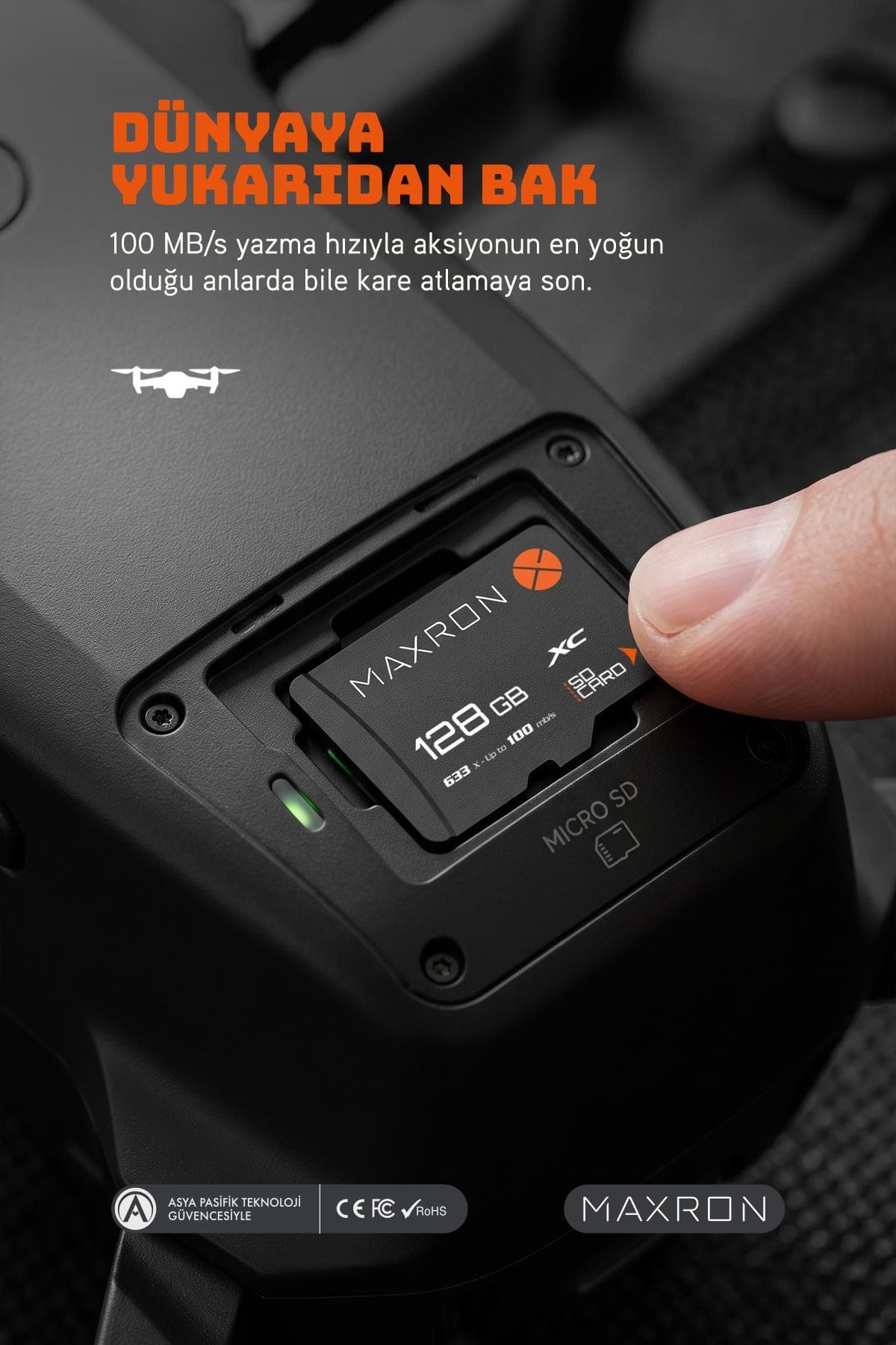 کارت حافظه SD با آداپتور Maxron ظرفیت 128 GB سرعت 100 Mb/s کارت حافظه SD با آداپتور Maxron ظرفیت 128 GB سرعت 100 Mb/s