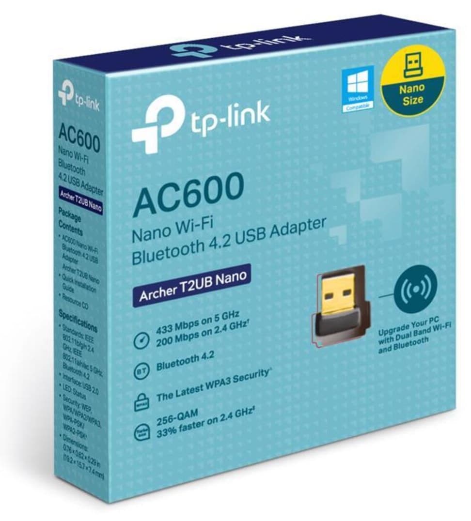 آداپتور بلوتوث USB Tp-Link مدل Archer T2UB NANO AC600 آداپتور بلوتوث USB Tp-Link مدل Archer T2UB NANO AC600