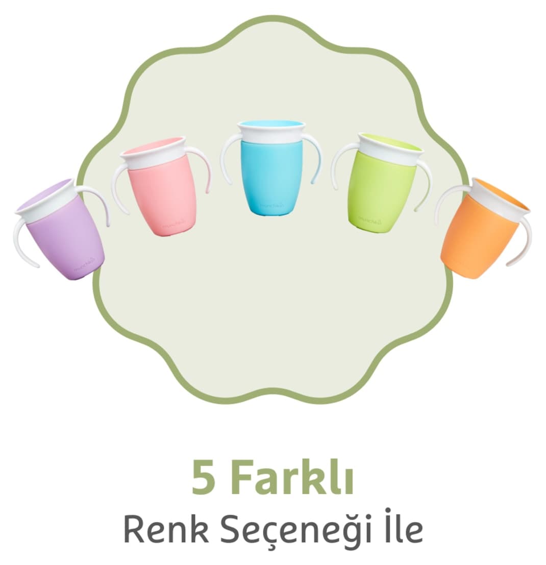 لیوان آموزشی Munchkin Mucize 360° مناسب 6 ماه به بالا، 207ml سبز، 1 عدد لیوان آموزشی Munchkin Mucize 360° مناسب 6 ماه به بالا، 207ml سبز، 1 عدد