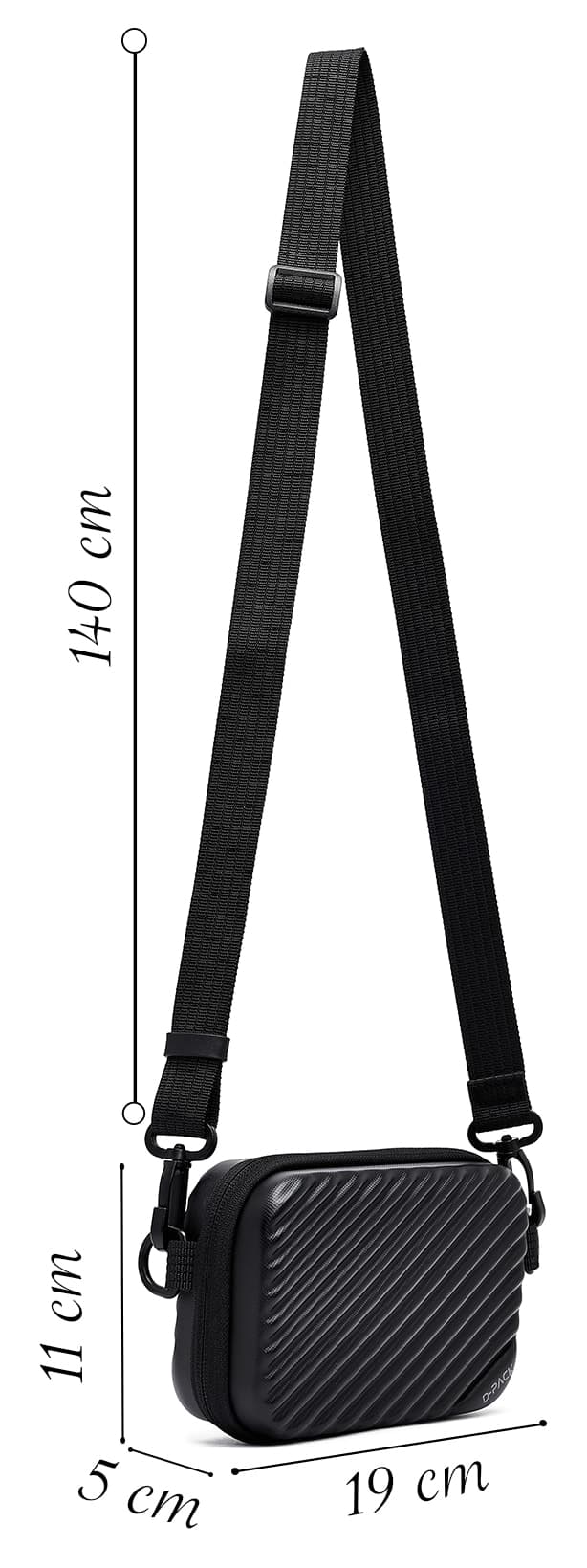 کیف رودوشی مردانه Derimod D-Pack مشکی مینی باکس مدل 25SBD30276F کیف رودوشی مردانه Derimod D-Pack مشکی مینی باکس مدل 25SBD30276F