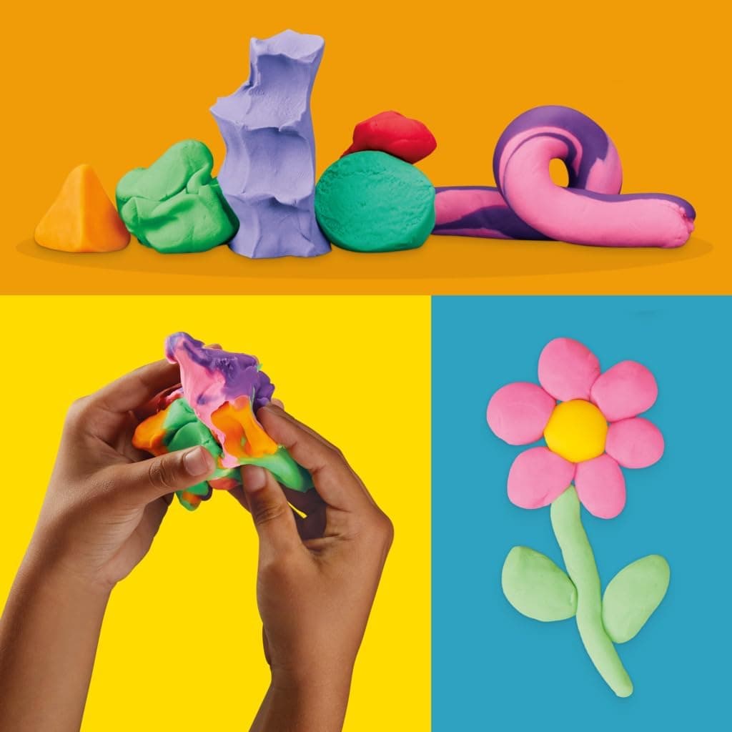 خمیر بازی کودکان دختر و پسر 2 سال به بالا Play-Doh بسته 22تایی رنگهای متنوع با قوطیهای 2 و 4 Ounce خمیر بازی کودکان دختر و پسر 2 سال به بالا Play-Doh بسته 22تایی رنگهای متنوع با قوطیهای 2 و 4 Ounce