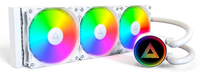 خنککننده مایع پردازنده Montech سفید Lightflow ARGB 360 سازگار با Intel و AMD خنککننده مایع پردازنده Montech سفید Lightflow ARGB 360 سازگار با Intel و AMD