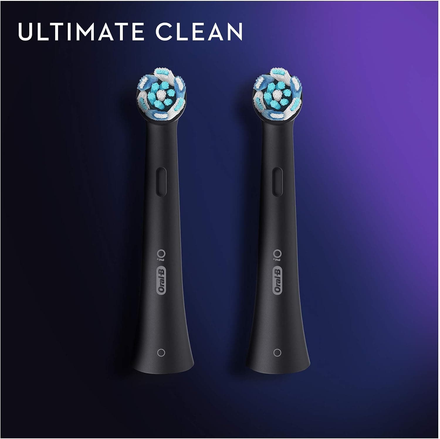 سری مسواک برقی Oral-B iO Ultimate Clean با الیاف پیچخورده و زاویهدار، 2 عدد، مشکی سری مسواک برقی Oral-B iO Ultimate Clean با الیاف پیچخورده و زاویهدار، 2 عدد، مشکی